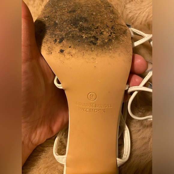 Lulus Xylia White Lace-Up Heels size 9 - Picture 8 of 11